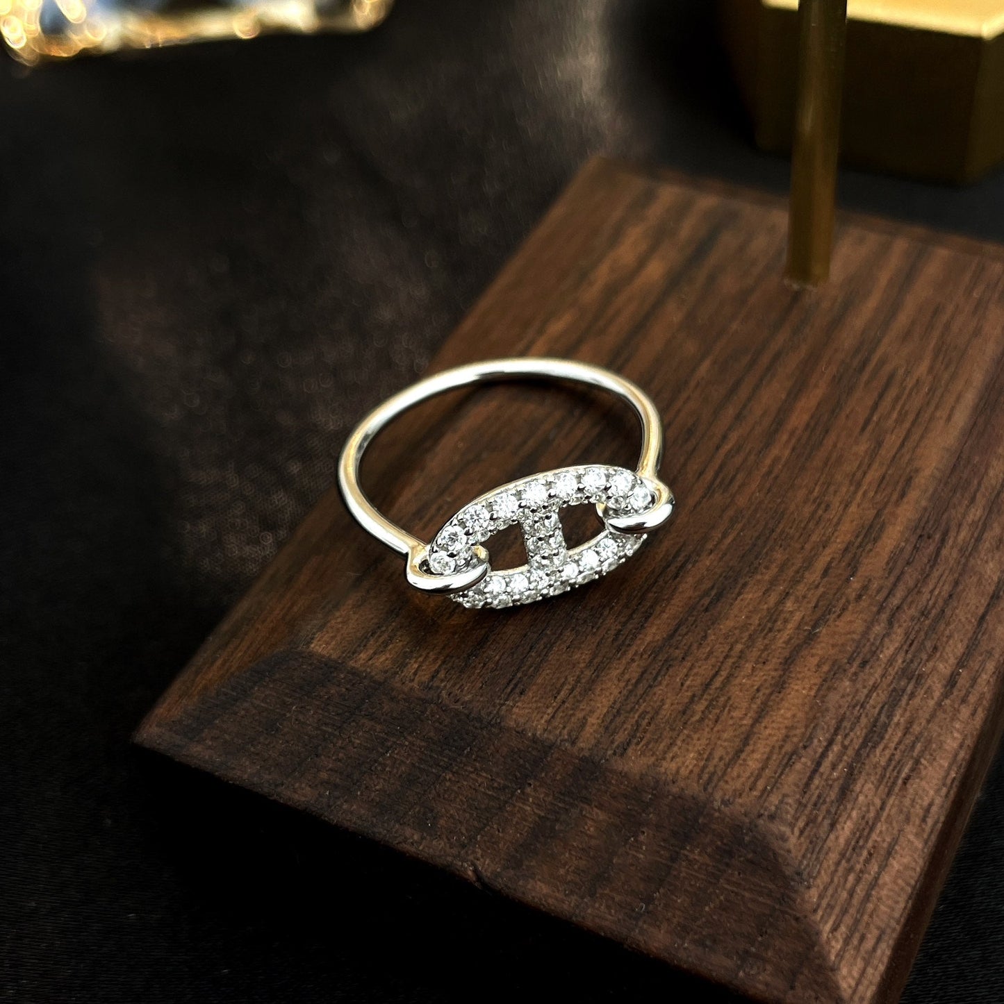 [Lumi Jewelry]RONDE SMALL SILVER DIAMOND RING