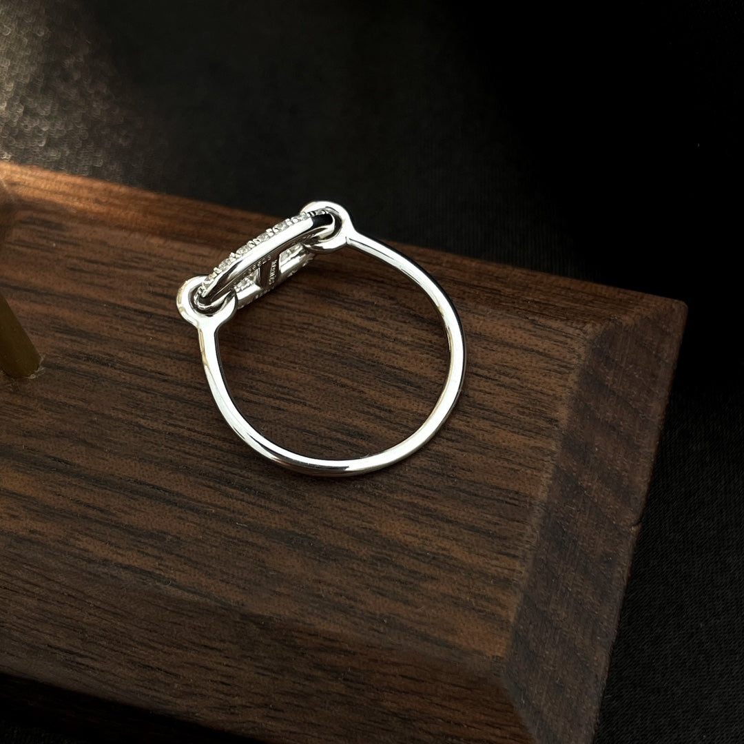 [Lumi Jewelry]RONDE SMALL SILVER DIAMOND RING