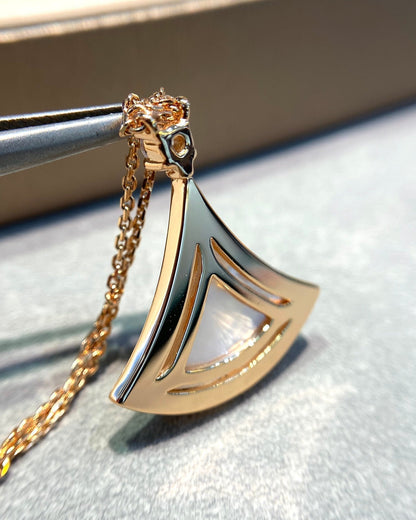 [Lumi Jewelry]DREAM MOP DIAMOND PAVED PINK GOLD NECKLACE
