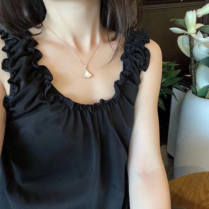 [Lumi Jewelry]DREAM MOP DIAMOND PAVED PINK GOLD NECKLACE