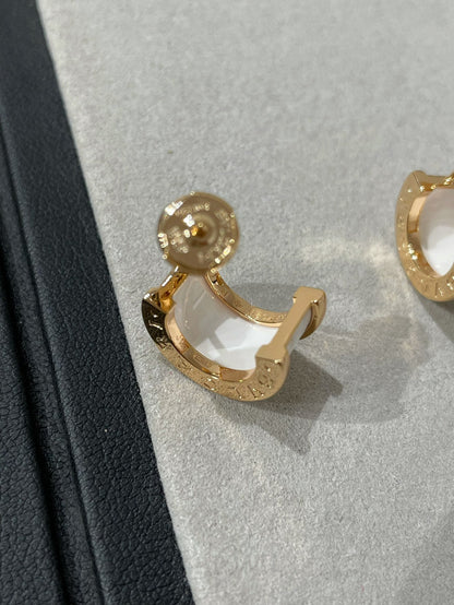[Lumi Jewelry]ZERO 1 PINK GOLD CERAMIC EARRINGS