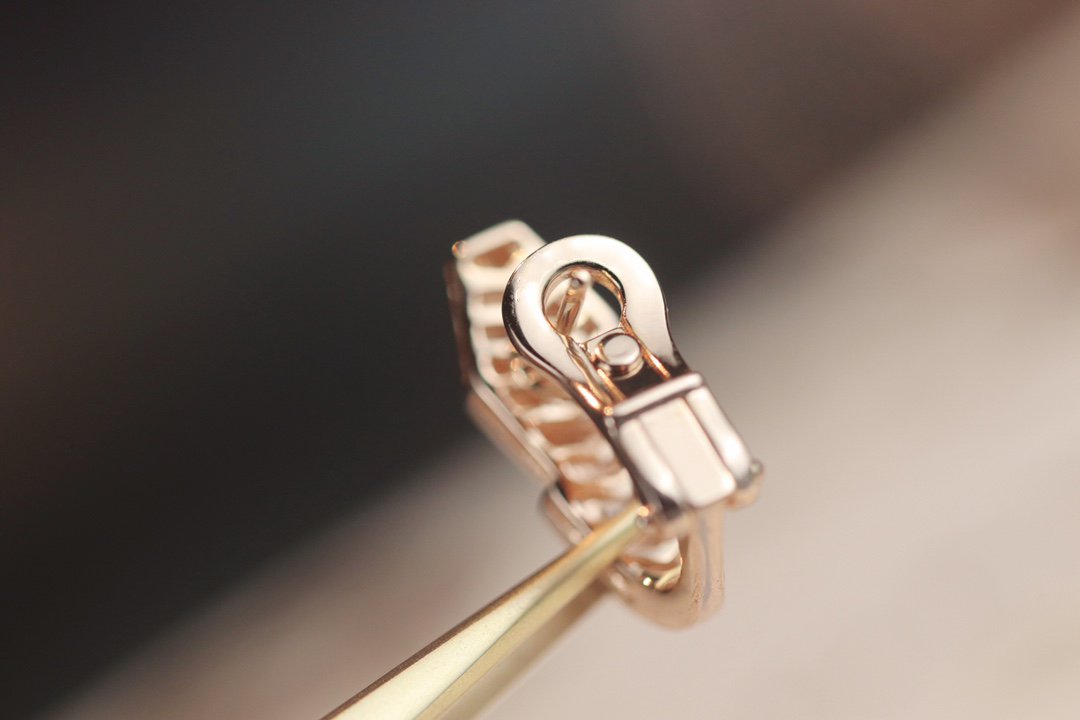 [Lumi Jewelry]SERPENT PINK GOLD DIAMOND EARRINGS