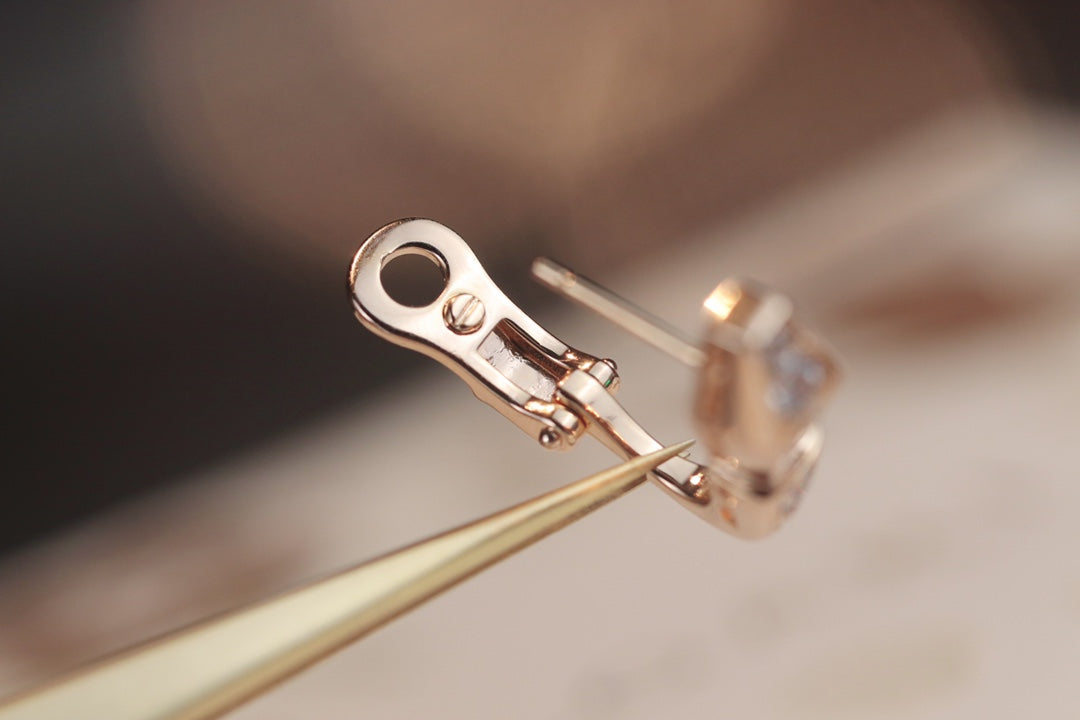 [Lumi Jewelry]SERPENT PINK GOLD DIAMOND EARRINGS