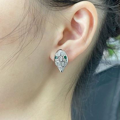 [Lumi Jewelry]SERPENT DIAMOND STUD EARRINGS