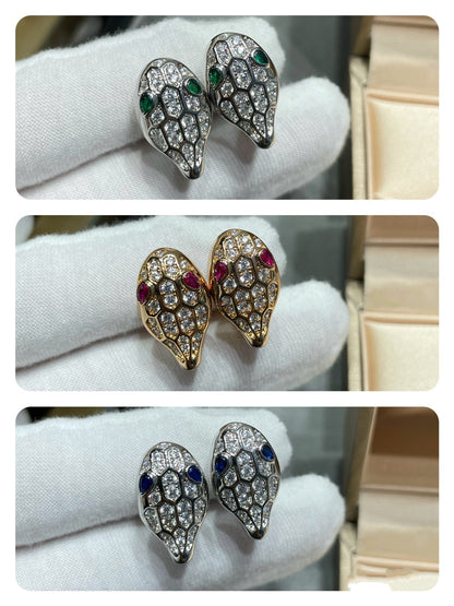 [Lumi Jewelry]SERPENT DIAMOND STUD EARRINGS