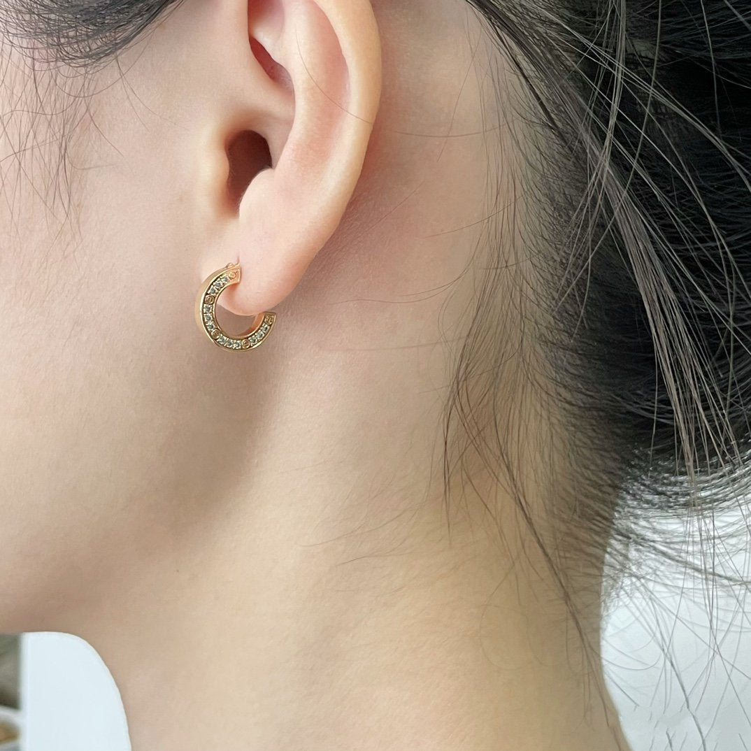 [Lumi Jewelry]LOVE DIAMOND EARRINGS