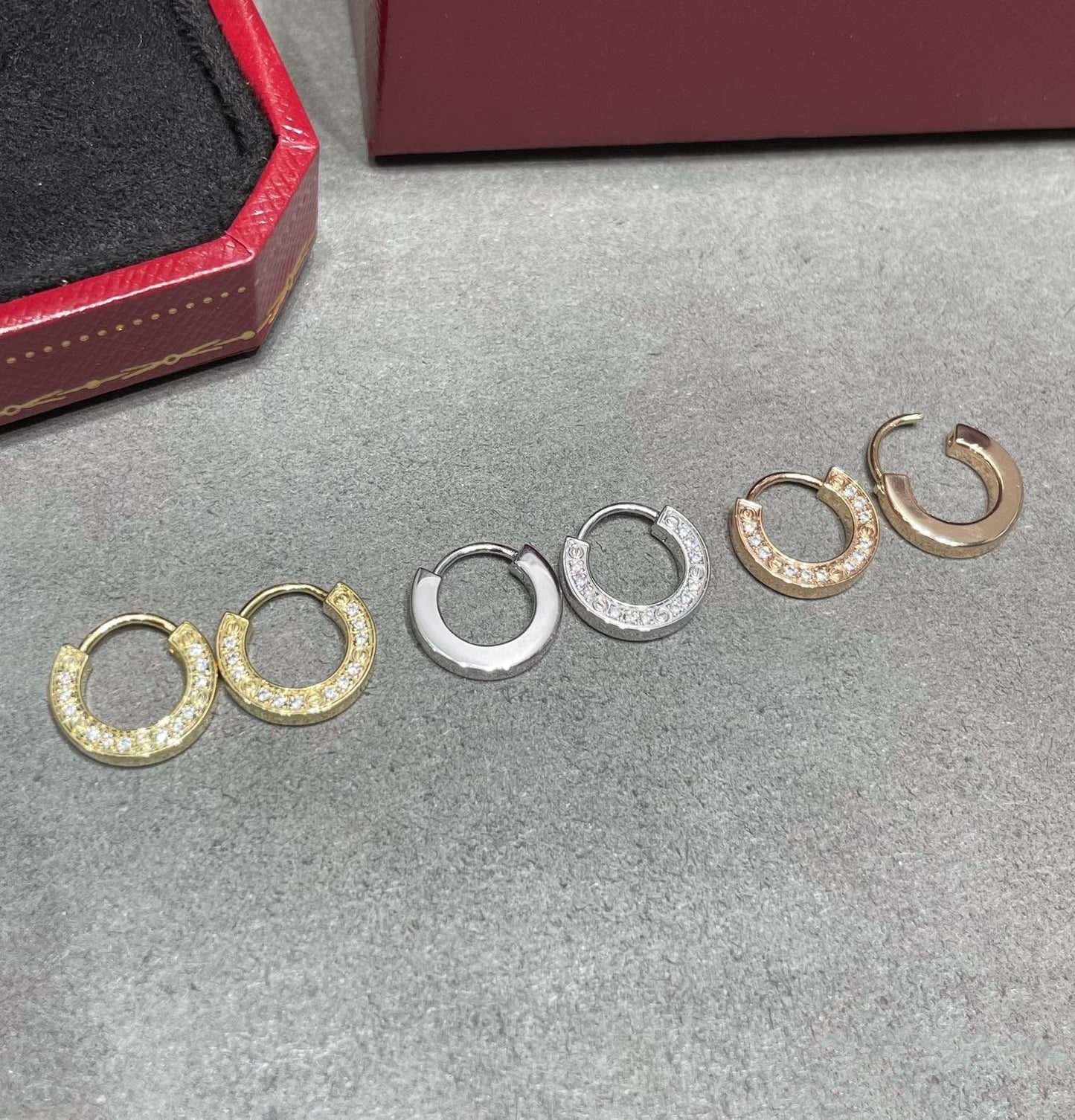 [Lumi Jewelry]LOVE DIAMOND EARRINGS