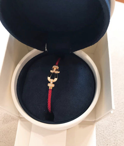 [Lumi Jewelry]FORCE 10 HALF DIAMOND PINK GOLD RED CORDERI LARGE AND MEDIUM MODEL