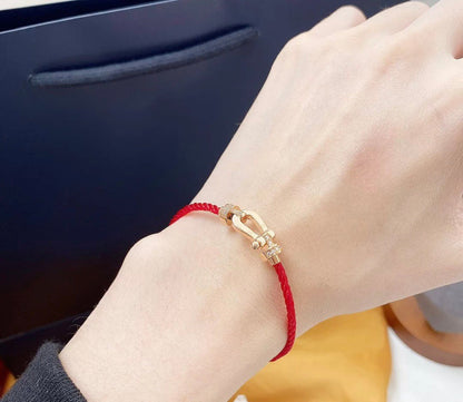 [Lumi Jewelry]FORCE 10 HALF DIAMOND PINK GOLD RED CORDERI LARGE AND MEDIUM MODEL