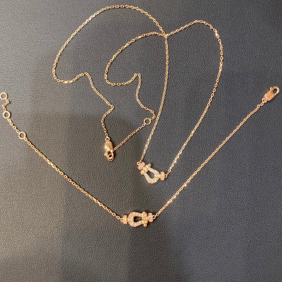 [Lumi Jewelry]FORCE 10 DIAMOND PINK GOLD NECKLACE MINI MODEL