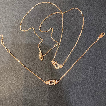 [Lumi Jewelry]FORCE 10 DIAMOND PINK GOLD NECKLACE MINI MODEL
