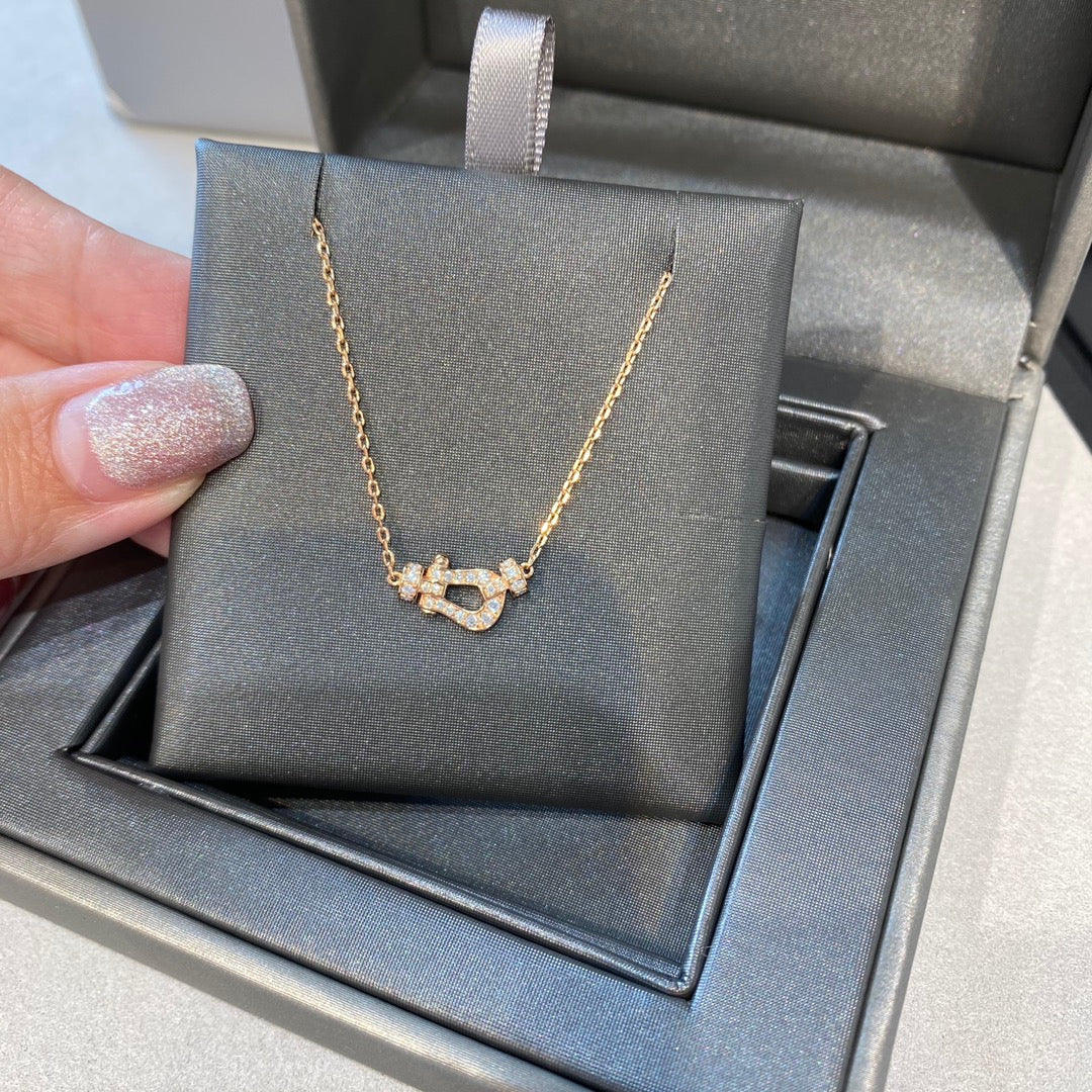[Lumi Jewelry]FORCE 10 DIAMOND PINK GOLD NECKLACE MINI MODEL