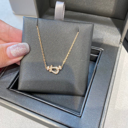 [Lumi Jewelry]FORCE 10 DIAMOND PINK GOLD NECKLACE MINI MODEL