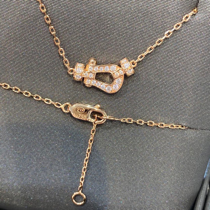 [Lumi Jewelry]FORCE 10 DIAMOND PINK GOLD NECKLACE MINI MODEL