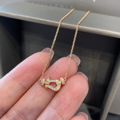 [Lumi Jewelry]FORCE 10 DIAMOND PINK GOLD NECKLACE MINI MODEL