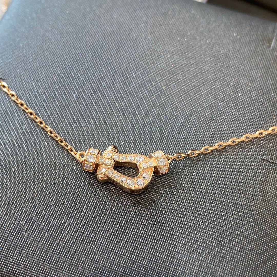 [Lumi Jewelry]FORCE 10 DIAMOND PINK GOLD NECKLACE MINI MODEL