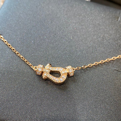 [Lumi Jewelry]FORCE 10 DIAMOND PINK GOLD NECKLACE MINI MODEL