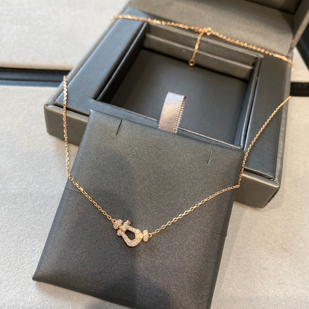 [Lumi Jewelry]FORCE 10 DIAMOND PINK GOLD NECKLACE MINI MODEL