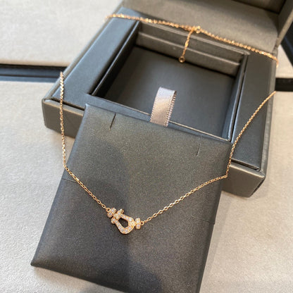 [Lumi Jewelry]FORCE 10 DIAMOND PINK GOLD NECKLACE MINI MODEL