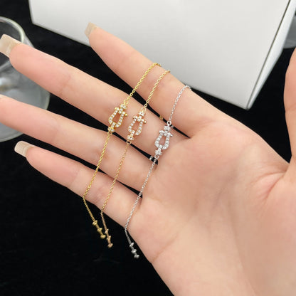 [Lumi Jewelry]FORCE 10 FULL DIAMOND BUCKLE CHAIN LINK MINI MODEL