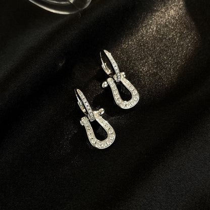 [Lumi Jewelry]FORCE 10 FULL DIAMOND DROP EARRINGS MEDIUM MODEL