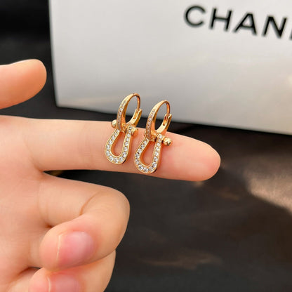 [Lumi Jewelry]FORCE 10 FULL DIAMOND DROP EARRINGS MEDIUM MODEL