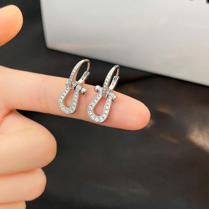 [Lumi Jewelry]FORCE 10 FULL DIAMOND DROP EARRINGS MEDIUM MODEL