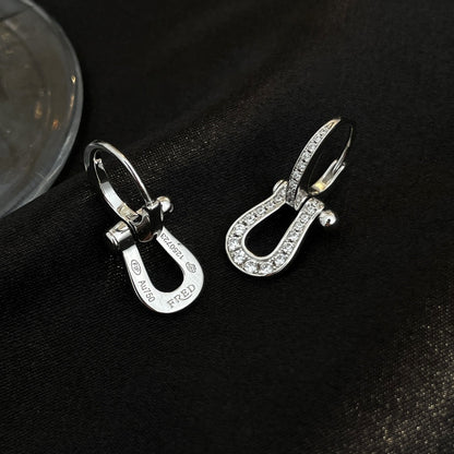 [Lumi Jewelry]FORCE 10 FULL DIAMOND DROP EARRINGS MEDIUM MODEL