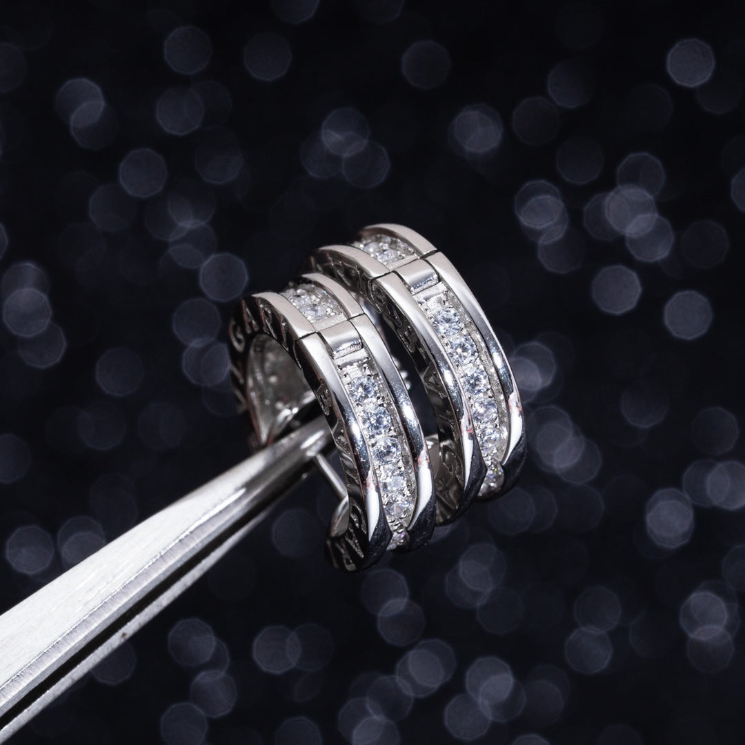 [Lumi Jewelry]ZERO 1 MINI SILVER DIAMOND EARRINGS