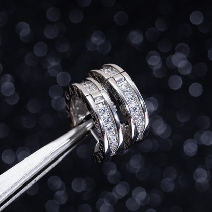[Lumi Jewelry]ZERO 1 MINI SILVER DIAMOND EARRINGS
