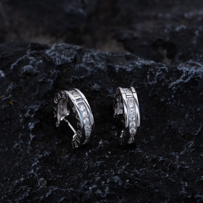 [Lumi Jewelry]ZERO 1 MINI SILVER DIAMOND EARRINGS