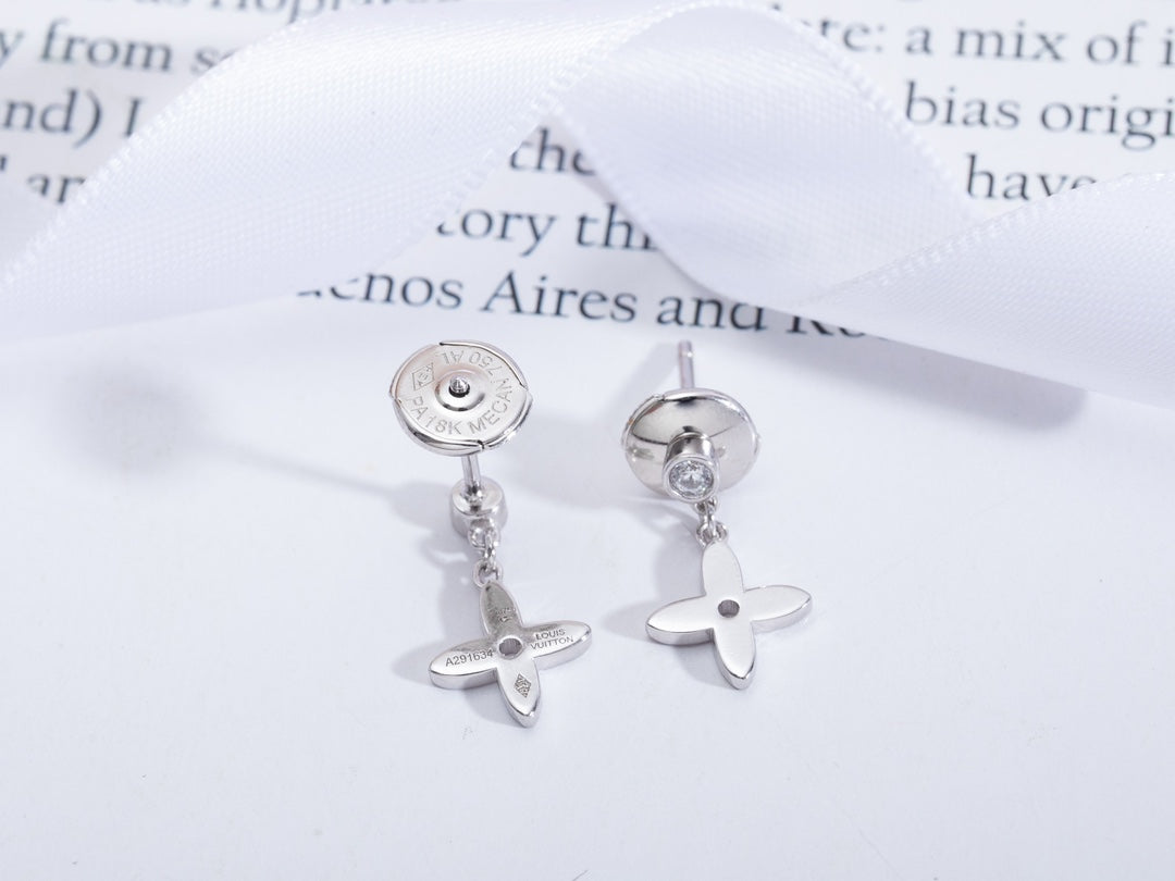 [Lumi Jewelry]VIDYLLE SILVER DIAMOND MINI DROP EARRINGS