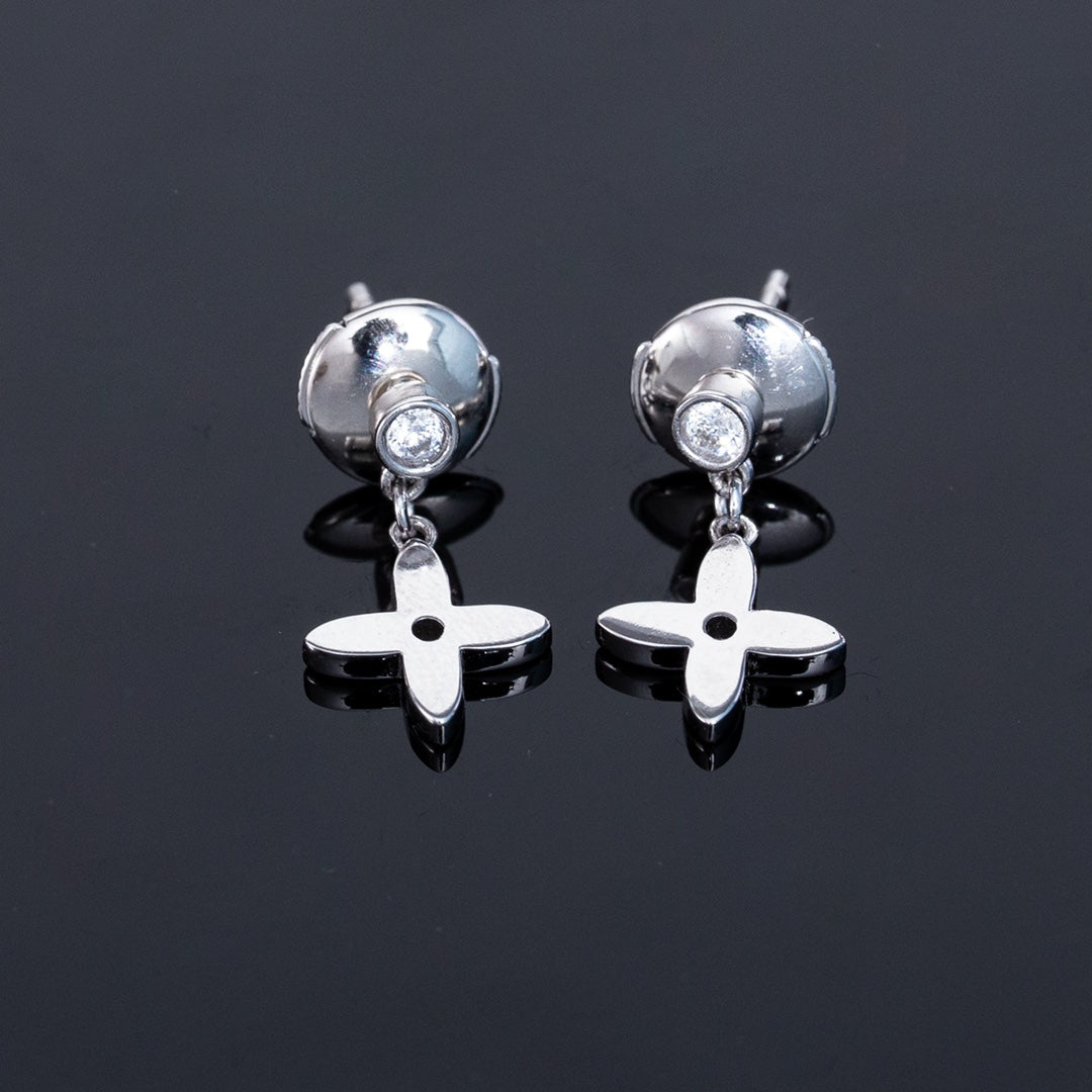 [Lumi Jewelry]VIDYLLE SILVER DIAMOND MINI DROP EARRINGS
