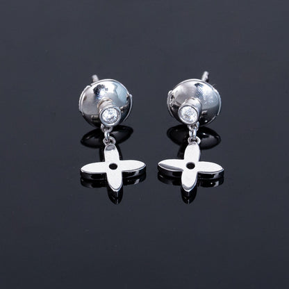 [Lumi Jewelry]VIDYLLE SILVER DIAMOND MINI DROP EARRINGS