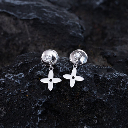 [Lumi Jewelry]VIDYLLE SILVER DIAMOND MINI DROP EARRINGS