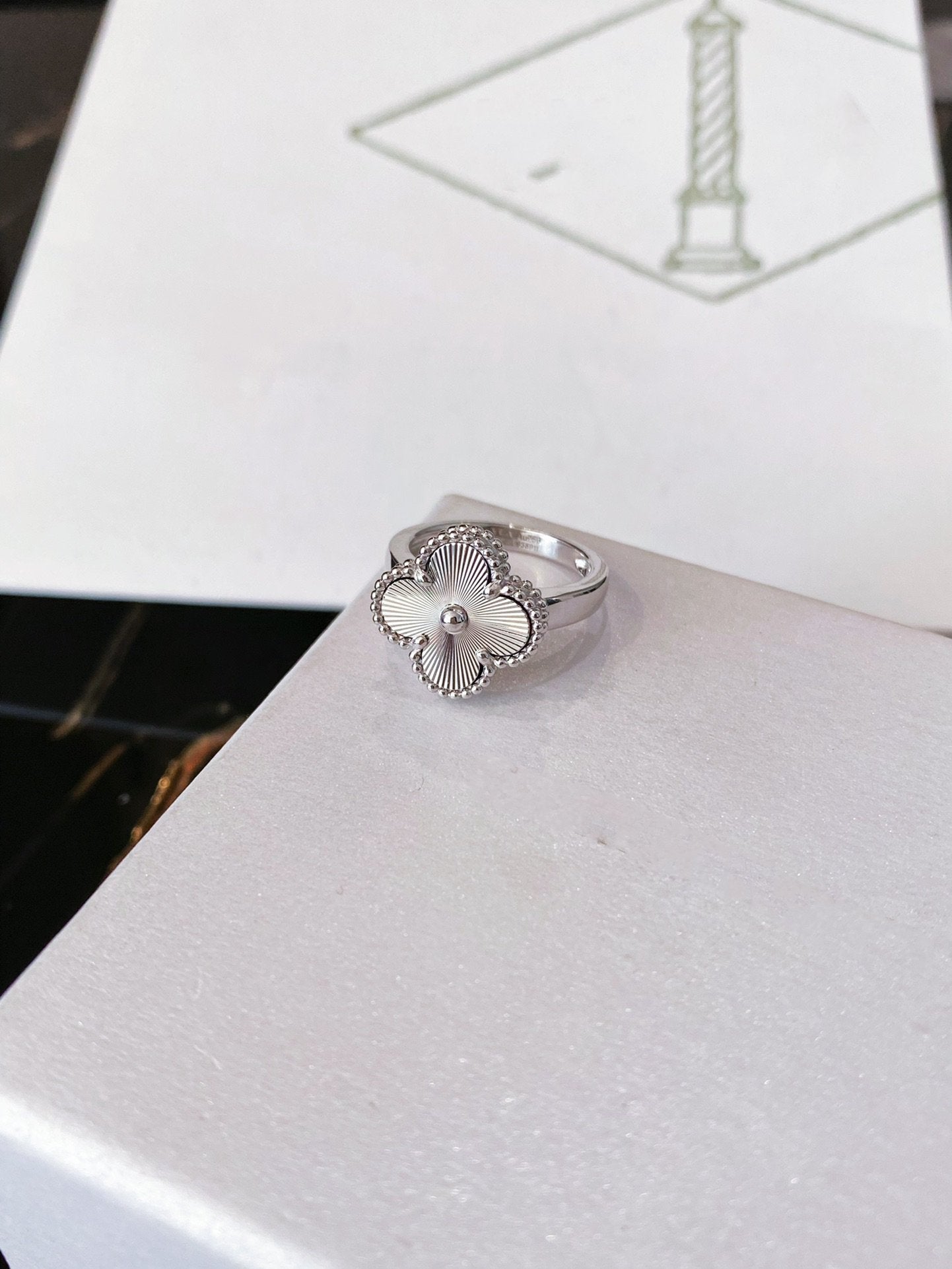 [Lumi Jewelry]CLOVER SILVER RING