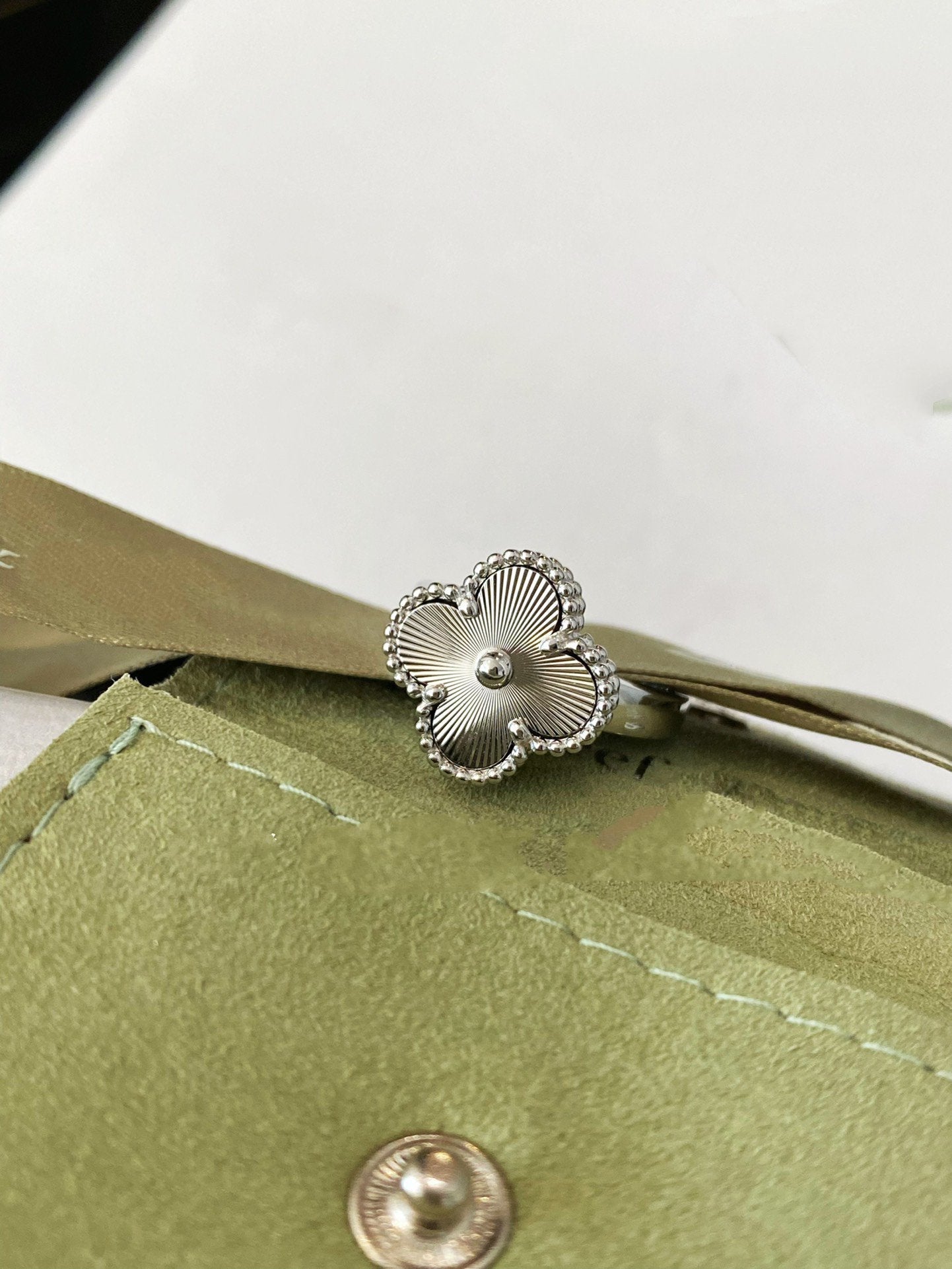 [Lumi Jewelry]CLOVER SILVER RING