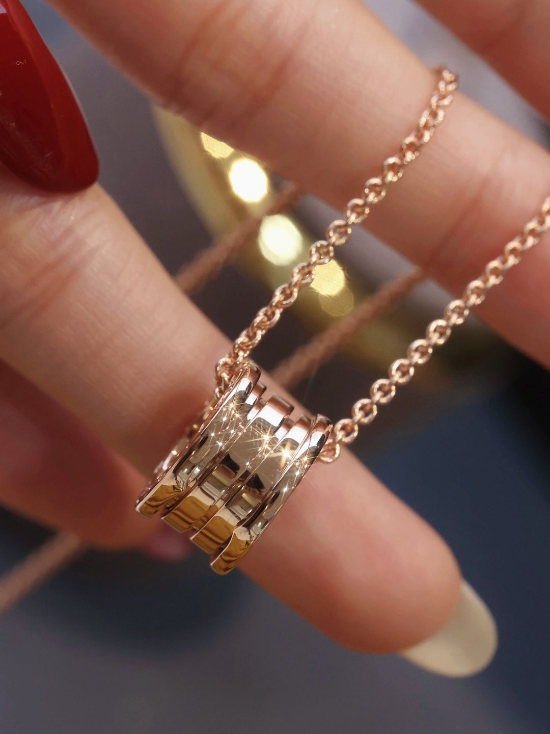[Lumi Jewelry]ZERO 1 PINK GOLD NECKLACE