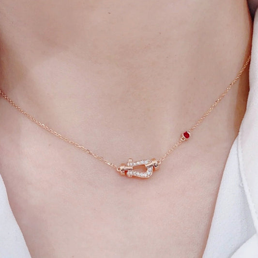 [Lumi Jewelry]FORCE 10 DIAMOND PINK GOLD NECKLACE