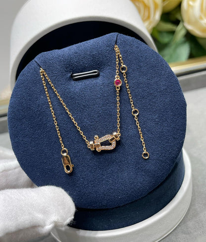 [Lumi Jewelry]FORCE 10 DIAMOND PINK GOLD NECKLACE