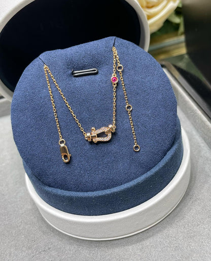 [Lumi Jewelry]FORCE 10 DIAMOND PINK GOLD NECKLACE