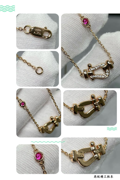 [Lumi Jewelry]FORCE 10 DIAMOND PINK GOLD NECKLACE