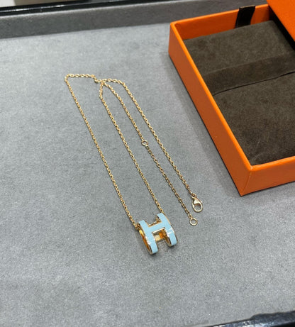 [Lumi Jewelry]POP H SKY BLUE NECKLACE