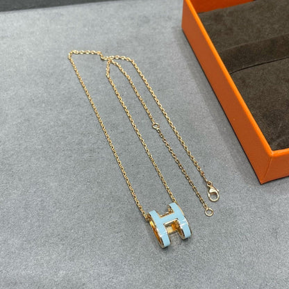 [Lumi Jewelry]POP H SKY BLUE NECKLACE