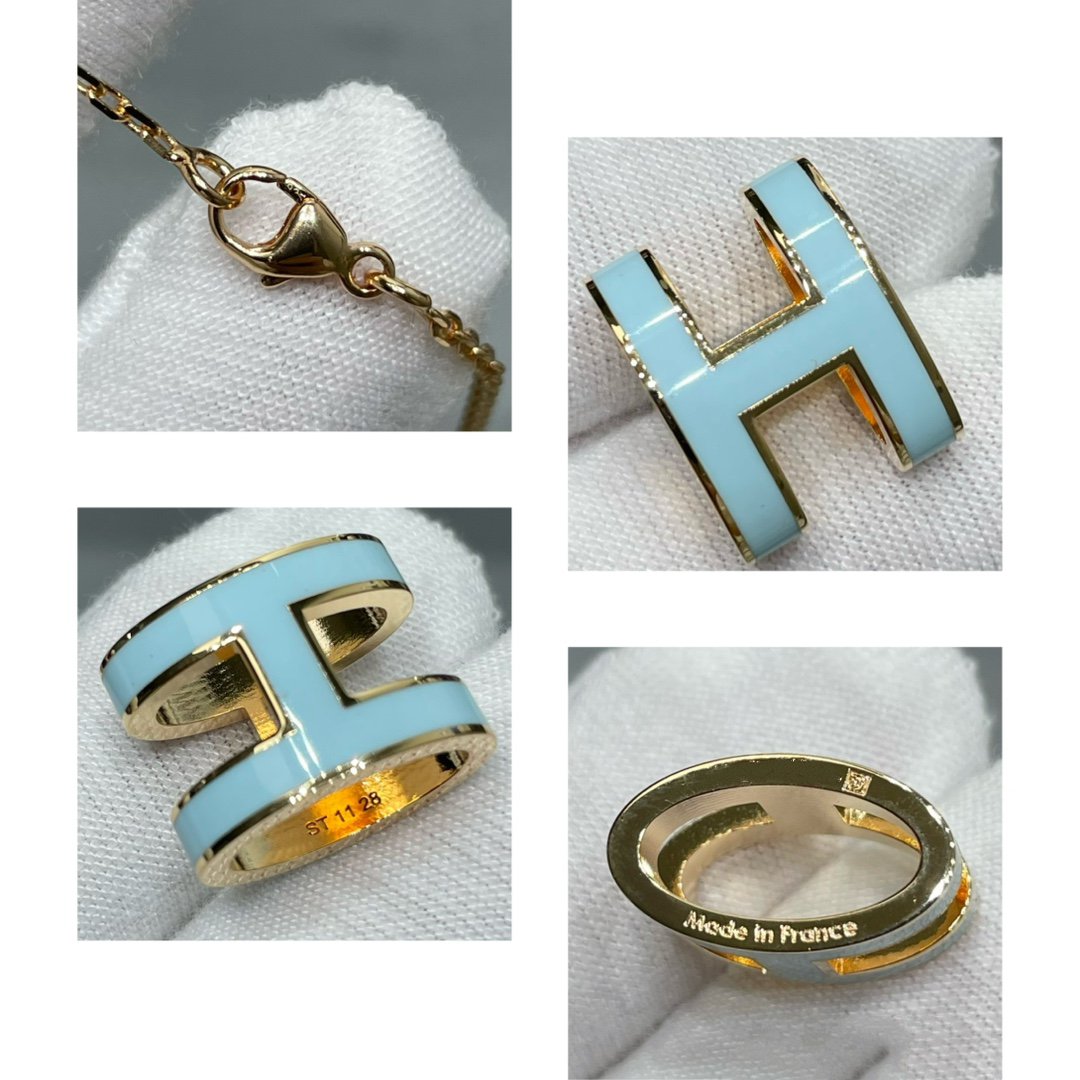 [Lumi Jewelry]POP H SKY BLUE NECKLACE