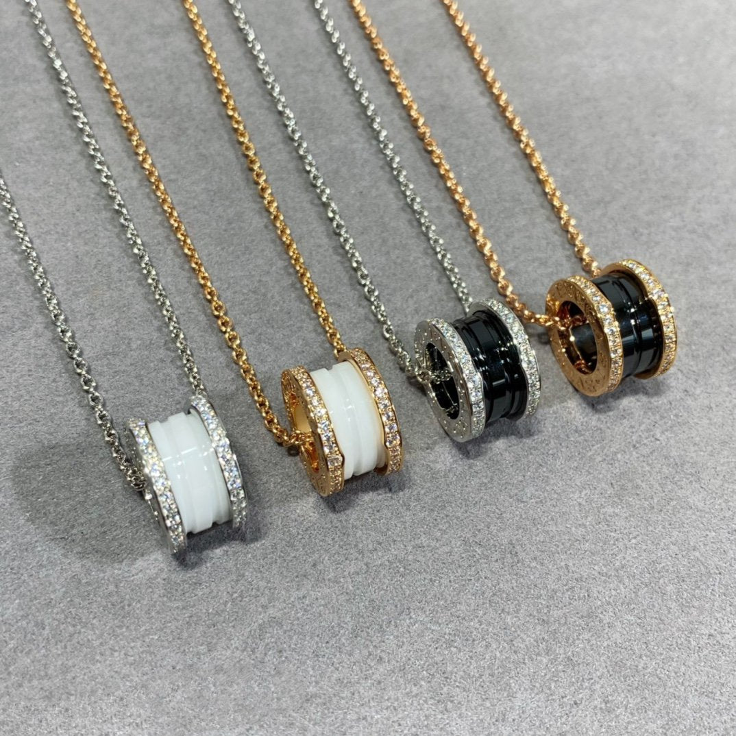 [Lumi Jewelry]ZERO 1 DIAMOND CERAMIC NECKLACE