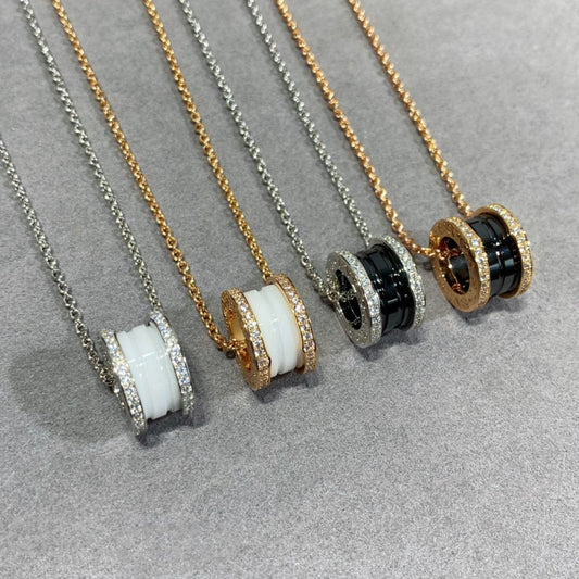 [Lumi Jewelry]ZERO 1 DIAMOND CERAMIC NECKLACE