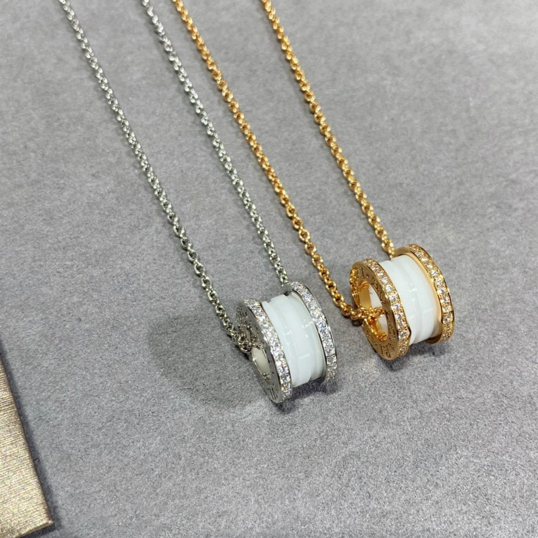 [Lumi Jewelry]ZERO 1 DIAMOND CERAMIC NECKLACE