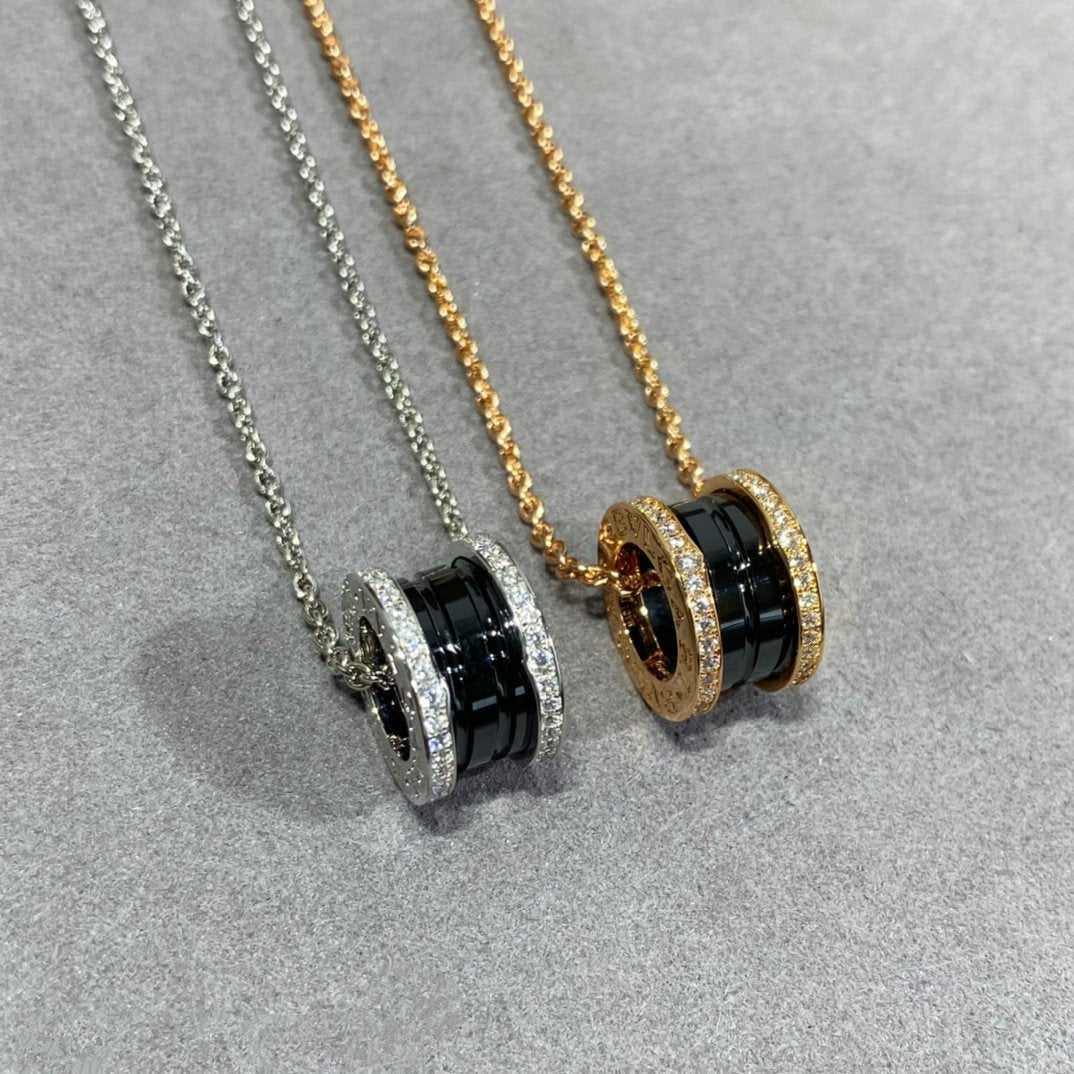 [Lumi Jewelry]ZERO 1 DIAMOND CERAMIC NECKLACE