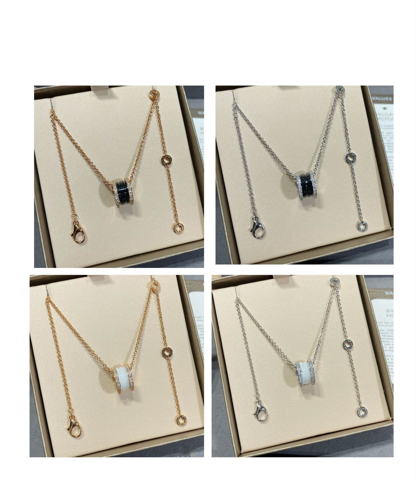[Lumi Jewelry]ZERO 1 DIAMOND CERAMIC NECKLACE